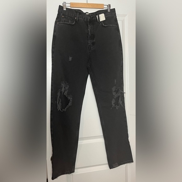 Free People We the Free The Lasso High Waist Straight Leg Jeans - Picture 2 of 4